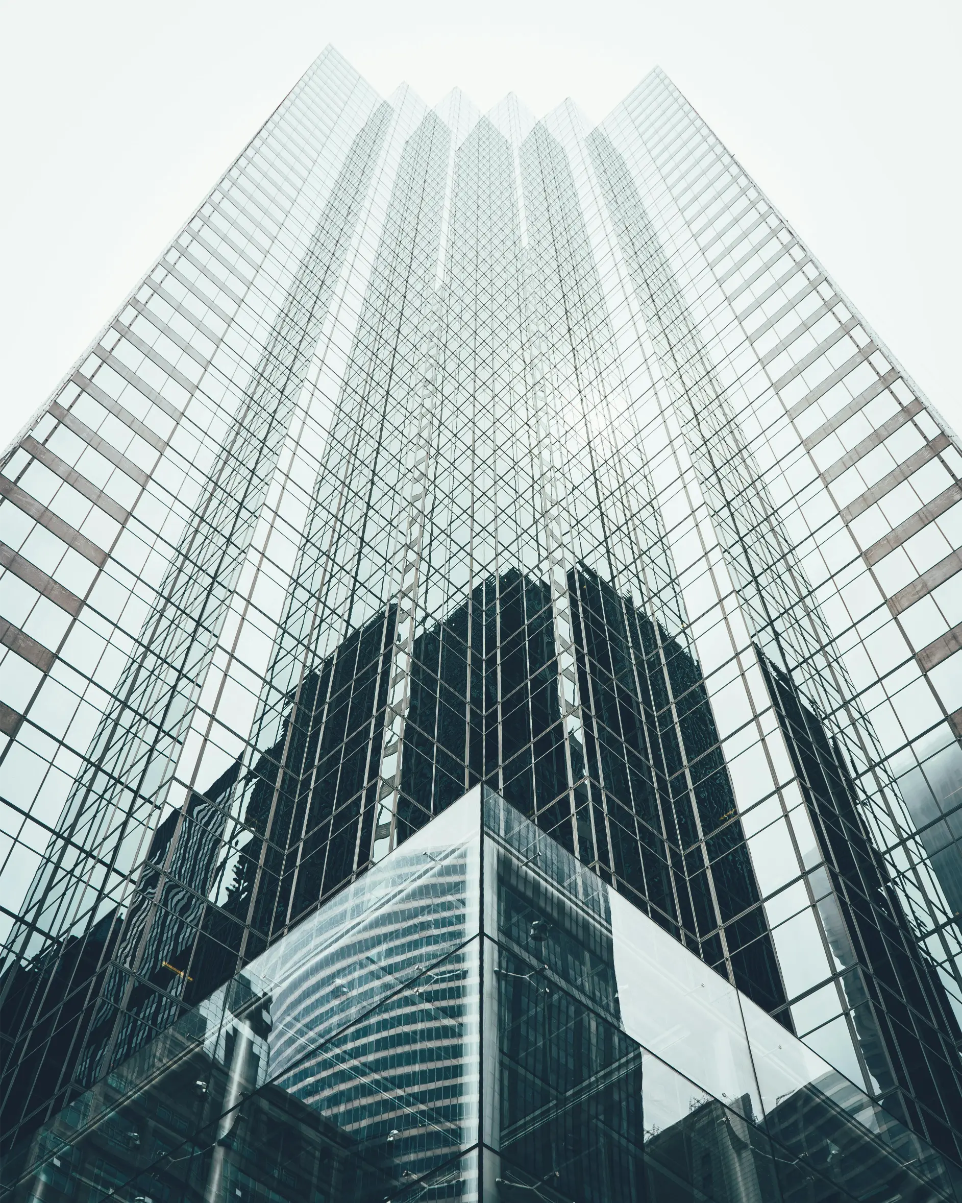 Modern glass skyscrapers representing business growth